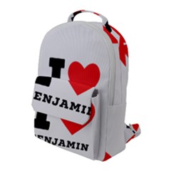 I Love Benjamin Flap Pocket Backpack (large) by ilovewhateva