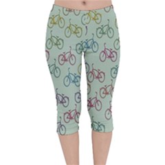 Bicycle Velvet Capri Leggings  by nateshop