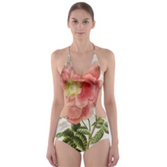 Flowers-102 Cut-out One Piece Swimsuit by nateshop