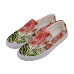 Flowers-102 Women s Canvas Slip Ons