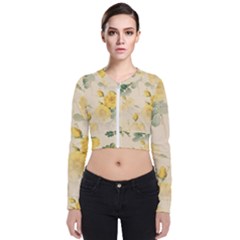 Flowers-104 Long Sleeve Zip Up Bomber Jacket