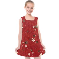 Flowers-106 Kids  Cross Back Dress by nateshop