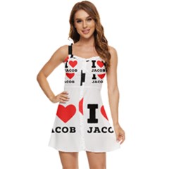 I Love Jacob Ruffle Edge Bra Cup Chiffon Mini Dress