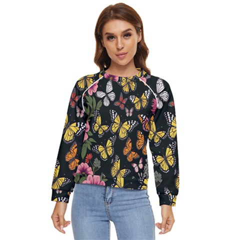 Flowers-109 Women s Long Sleeve Raglan Tee by nateshop