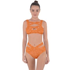 Orange-chaotic Bandaged Up Bikini Set 