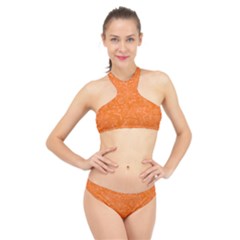 Orange-chaotic High Neck Bikini Set by nateshop