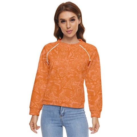 Orange-chaotic Women s Long Sleeve Raglan Tee by nateshop