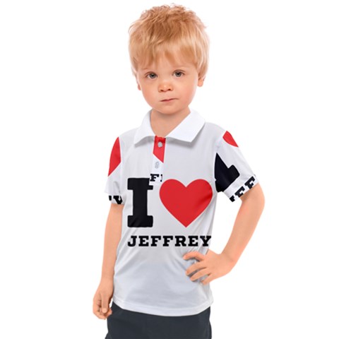 I Love Jeffrey Kids  Polo Tee by ilovewhateva