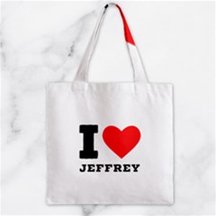 I Love Jeffrey Zipper Grocery Tote Bag by ilovewhateva