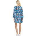 Medicine Pattern Tiered Long Sleeve Mini Dress View2