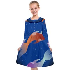 Koi Fish Carp Water Nature Animal Kids  Midi Sailor Dress by Semog4