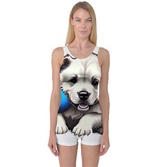 Dog Animal Pet Puppy Pooch One Piece Boyleg Swimsuit by Semog4