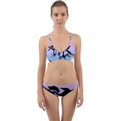 Birds Bird Vultures Tree Branches Wrap Around Bikini Set by Semog4