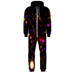 Abstract Light Star Design Laser Light Emitting Diode Hooded Jumpsuit (men)