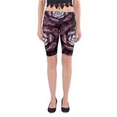 Flower Fractal Art Cool Petal Abstract Yoga Cropped Leggings by Semog4