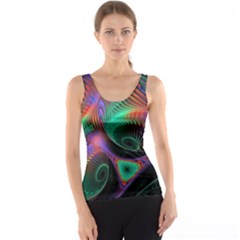 Circle Art 3d Artwork Graphics Vortex Colorful Digital Art Tank Top by Semog4