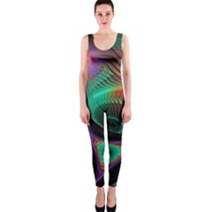 Circle Art 3d Artwork Graphics Vortex Colorful Digital Art One Piece Catsuit by Semog4