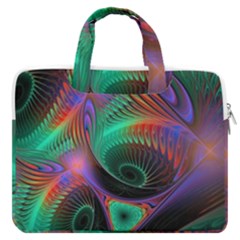 Circle Art 3d Artwork Graphics Vortex Colorful Digital Art Macbook Pro 16  Double Pocket Laptop Bag  by Semog4