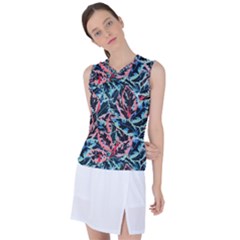 Leaves Leaf Pattern Patterns Colorfu Women s Sleeveless Sports Top by Semog4