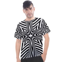 Fractal Star Mandala Black And White Men s Sport Top by Semog4