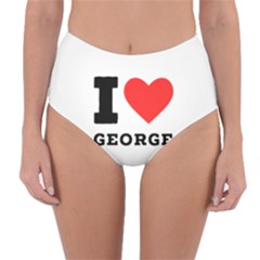 I Love George Reversible High-waist Bikini Bottoms by ilovewhateva