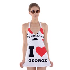 I Love George Halter Dress Swimsuit  by ilovewhateva