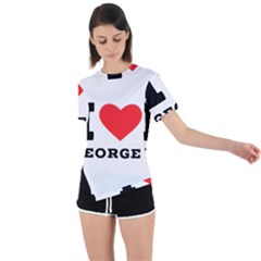 I Love George Asymmetrical Short Sleeve Sports Tee by ilovewhateva