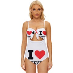 I Love Steven Knot Front One-piece Swimsuit by ilovewhateva