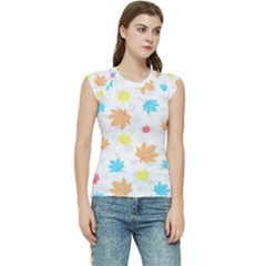 Leaves-141 Women s Raglan Cap Sleeve Tee