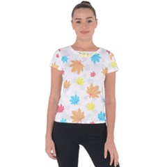 Leaves-141 Short Sleeve Sports Top 