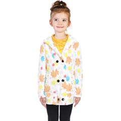 Leaves-141 Kids  Double Breasted Button Coat by nateshop