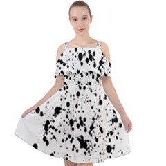 Paint-21 Cut Out Shoulders Chiffon Dress