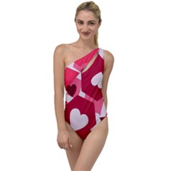 Pink-17 To One Side Swimsuit by nateshop