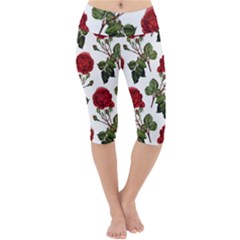 Roses-51 Lightweight Velour Cropped Yoga Leggings by nateshop