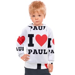 I Love Paul Kids  Hooded Pullover by ilovewhateva