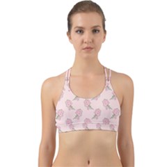 Flowers Bloom Blossom Pastel Pink Pattern Back Web Sports Bra