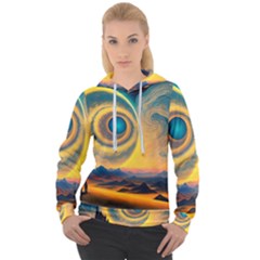 Ai Generated Surrealist Fantasy Dream Moon Space Women s Overhead Hoodie by Jancukart