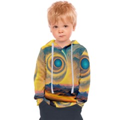 Ai Generated Surrealist Fantasy Dream Moon Space Kids  Overhead Hoodie by Jancukart