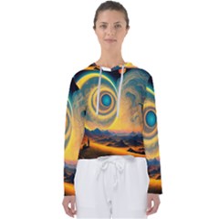 Ai Generated Surrealist Fantasy Dream Moon Space Women s Slouchy Sweat by Jancukart