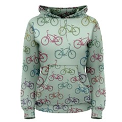 Bicycle Bikes Pattern Ride Wheel Cycle Icon Women s Pullover Hoodie by Jancukart