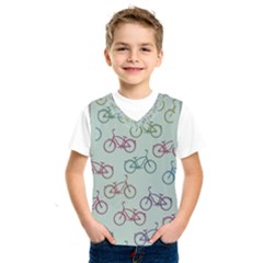 Bicycle Bikes Pattern Ride Wheel Cycle Icon Kids  Basketball Tank Top by Jancukart