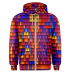 Geometric Pattern Colorful Fluorescent Background Men s Zipper Hoodie