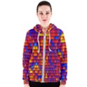 Geometric Pattern Colorful Fluorescent Background Women s Zipper Hoodie View1