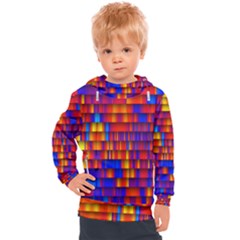 Geometric Pattern Colorful Fluorescent Background Kids  Hooded Pullover by Jancukart