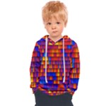 Geometric Pattern Colorful Fluorescent Background Kids  Overhead Hoodie