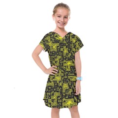 Background Graphic Beautiful Wallpaper Yellow Kids  Drop Waist Dress