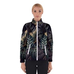 Tropical Leaves Foliage Monstera Nature Home Women s Bomber Jacket by Jancukart