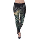 Tropical Leaves Foliage Monstera Nature Home Velvet Leggings View1