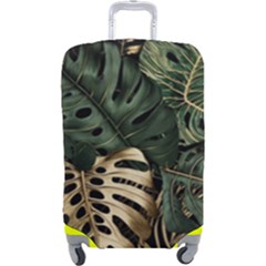 Tropical Leaves Foliage Monstera Nature Home Art Luggage Cover (large) by Jancukart