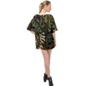 Tropical Leaves Foliage Monstera Nature Home Art Oversized Chiffon Top View2